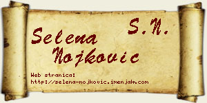 Selena Nojković vizit kartica